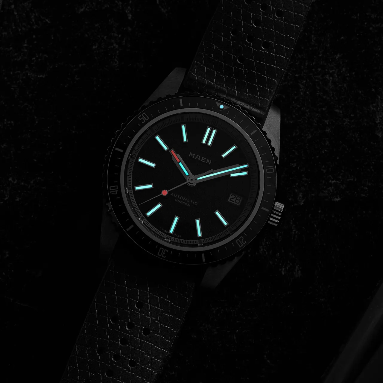 Maen Hudson 38 MK5 Otomatik Jet Black M115 detay görseli 4