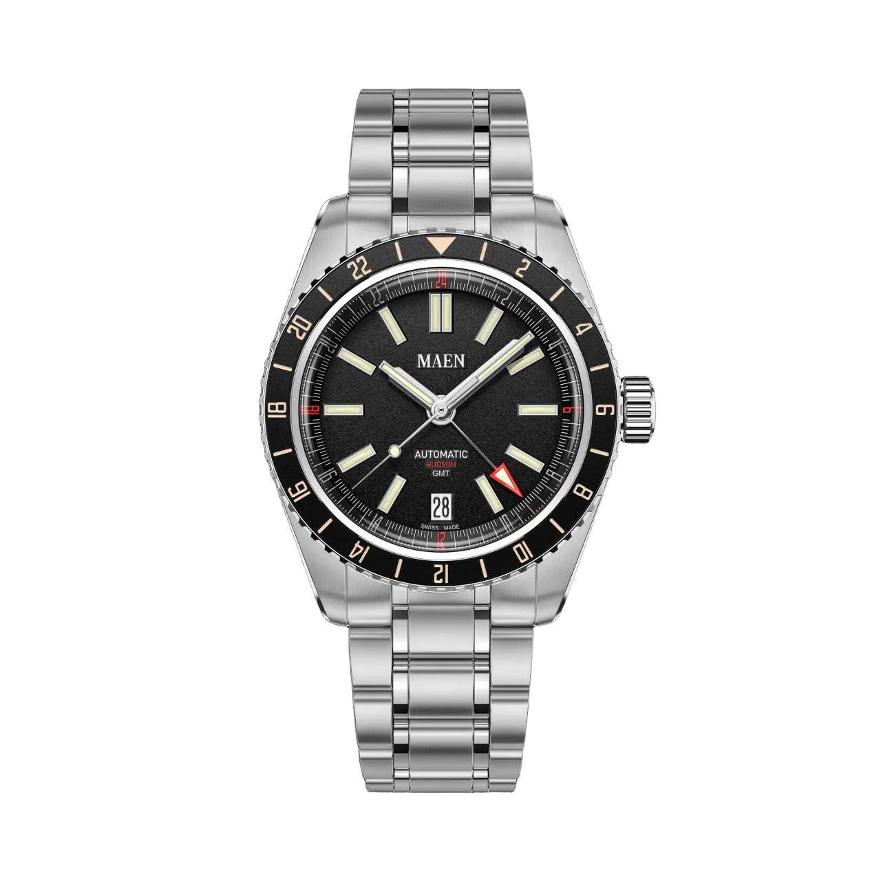 Maen Hudson 38 GMT Otomatik Jet Black M131