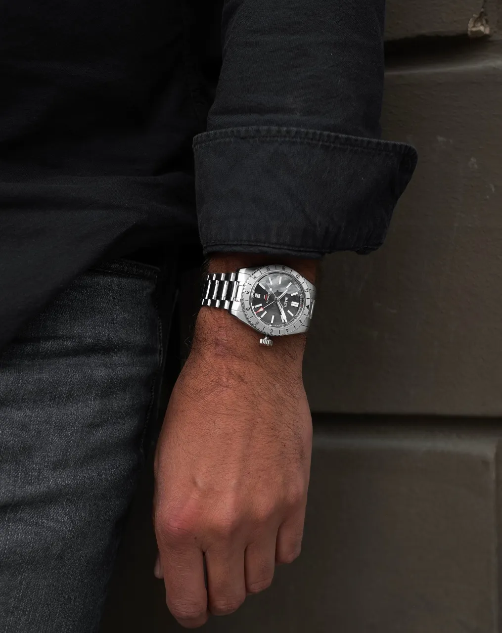 Maen Hudson 38 GMT Otomatik Jet Black M132 detay görseli 5