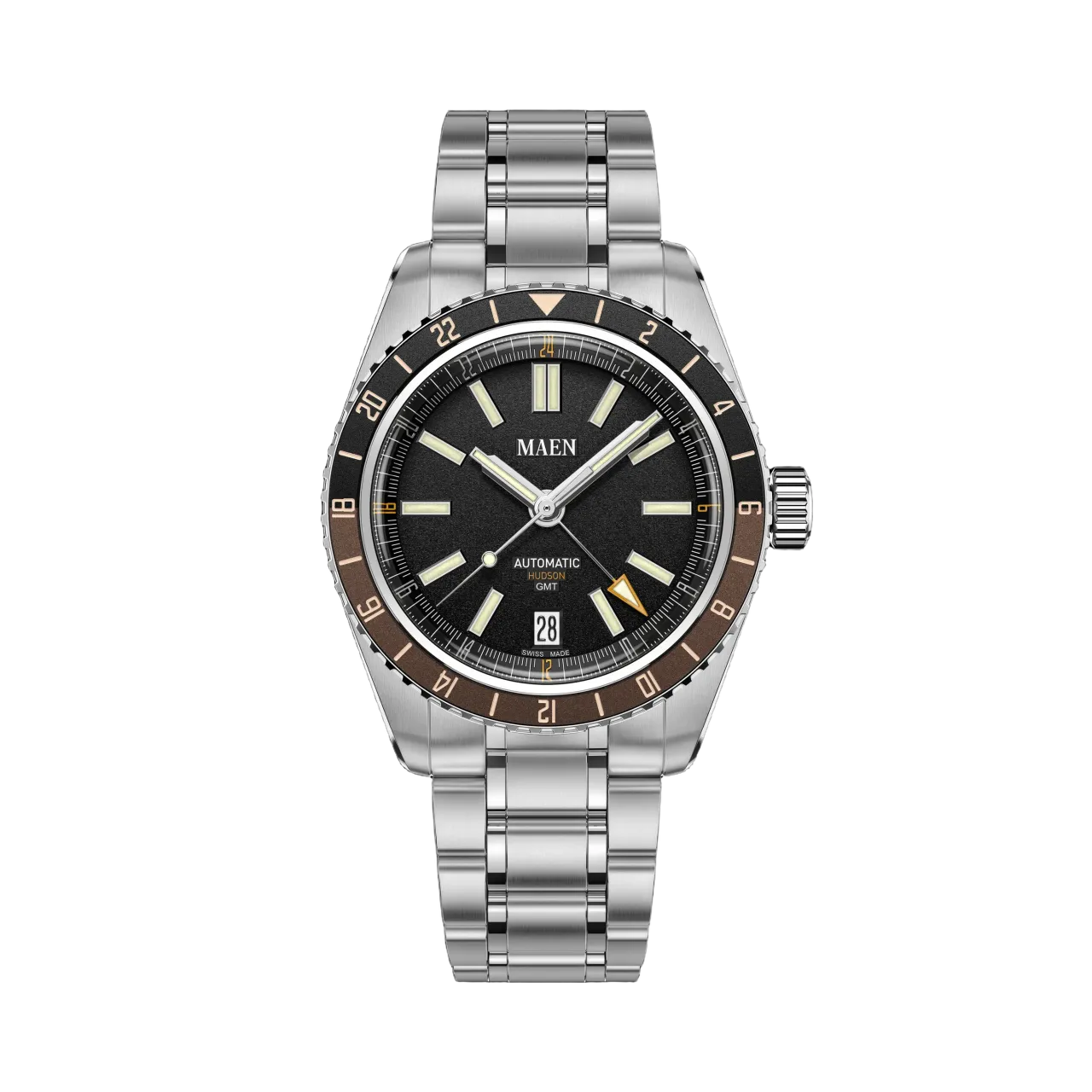 Maen Hudson 38 GMT Otomatik Jet Black M1333