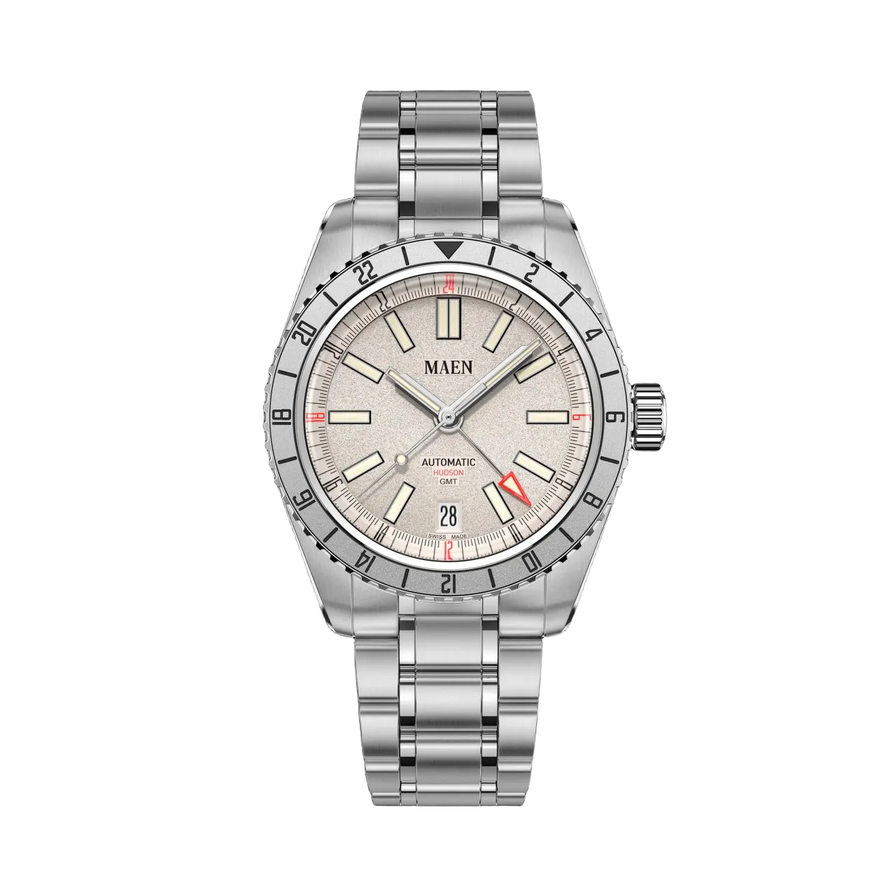 Maen Hudson 38 GMT Otomatik Frost White M134
