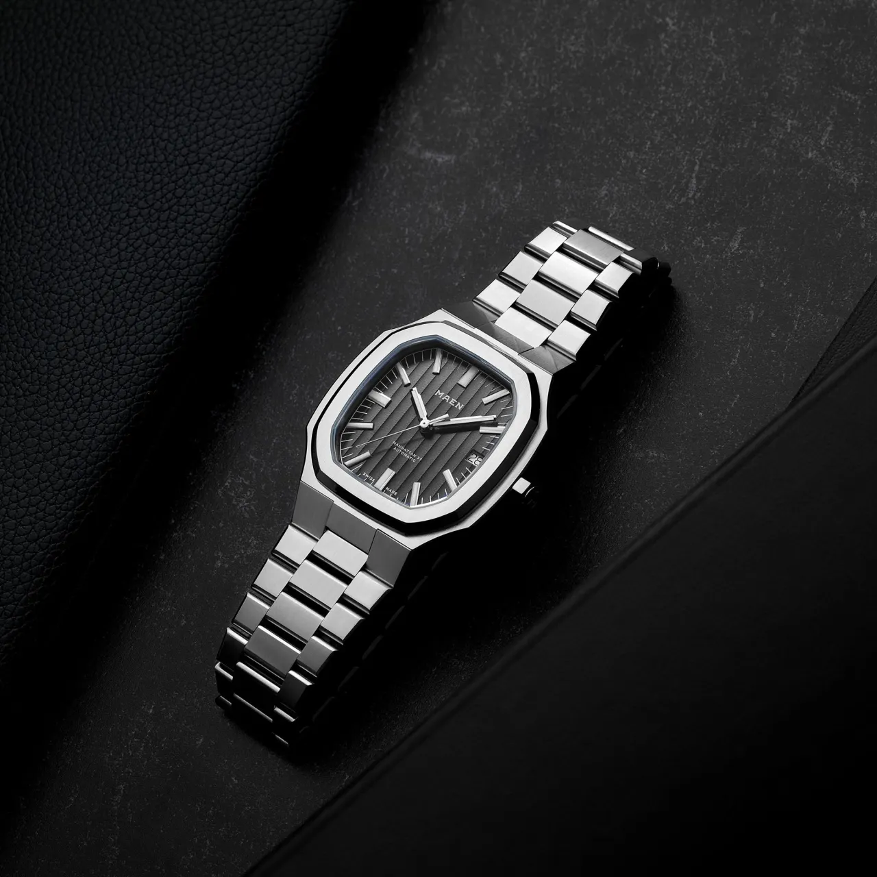 Maen Manhattan 37 Côtes de Genève Anthracite Black M217 detay görseli 3
