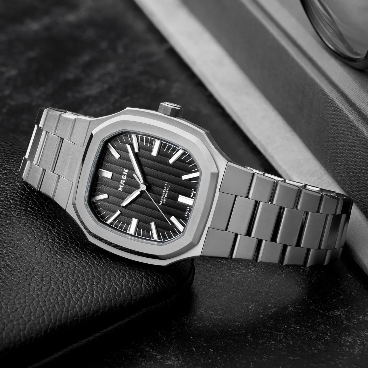 Maen Manhattan 37 Côtes De Genève Anthracite Black M218 detay görseli 1