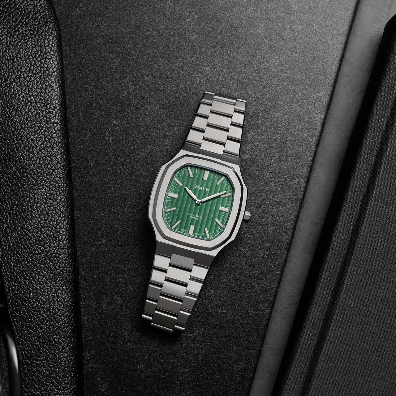 Maen Manhattan 39 Ultra Thin Otomatik Forrest Green M411 detay görseli 4