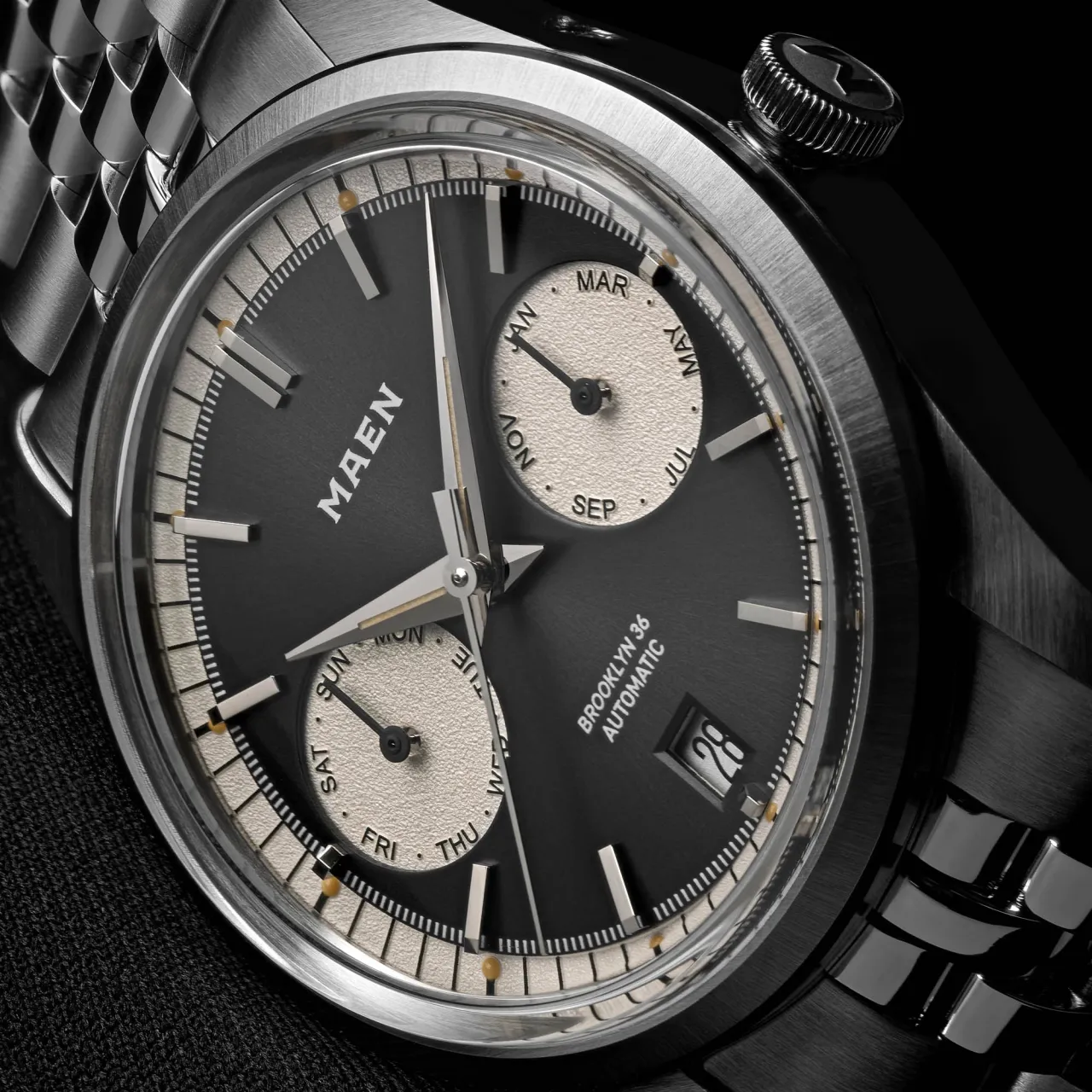 Maen Brooklyn 36 Triple Calendar Dark Grey M511 detay görseli 4