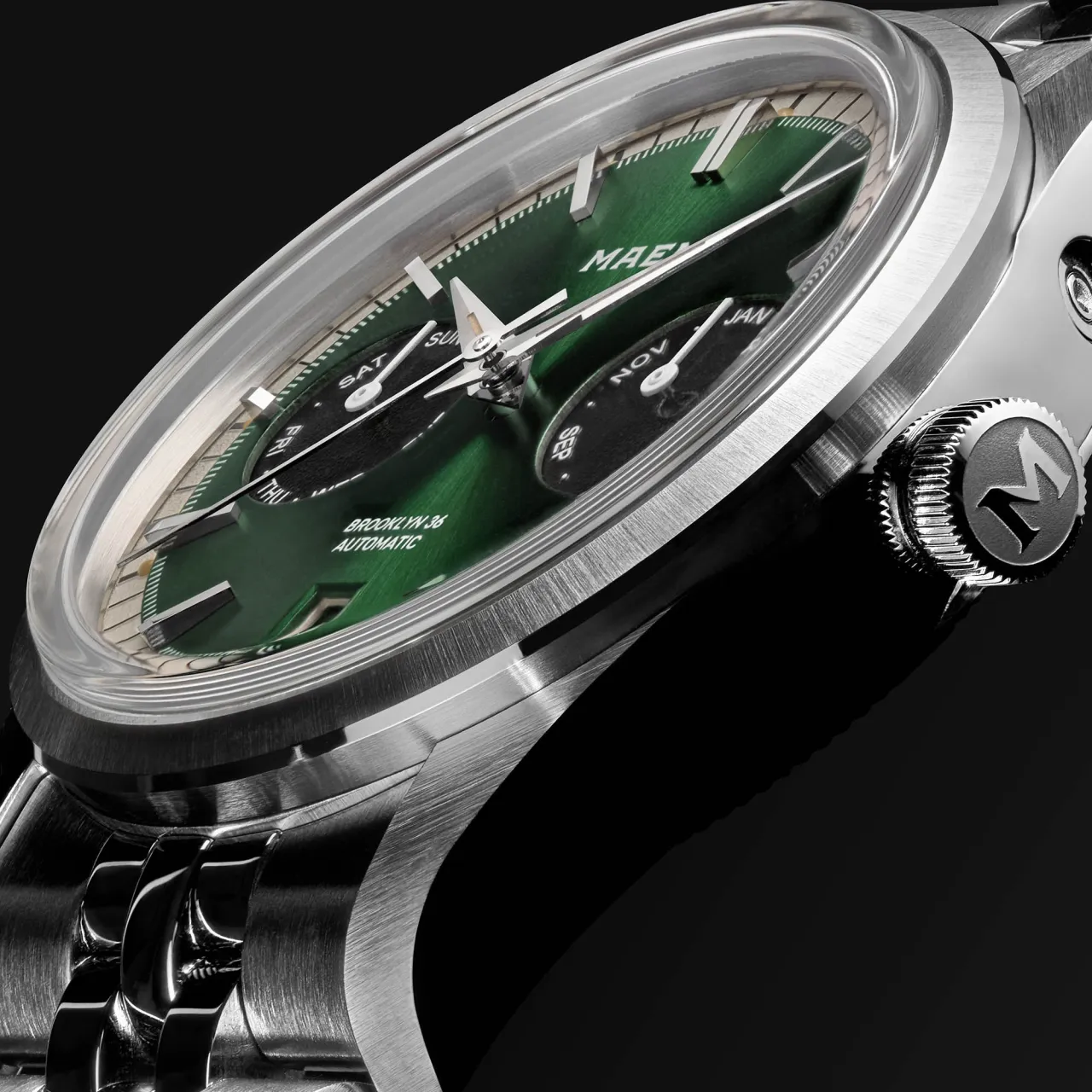 Maen Brooklyn 36 Triple Calendar Dark Green M515 detay görseli 3