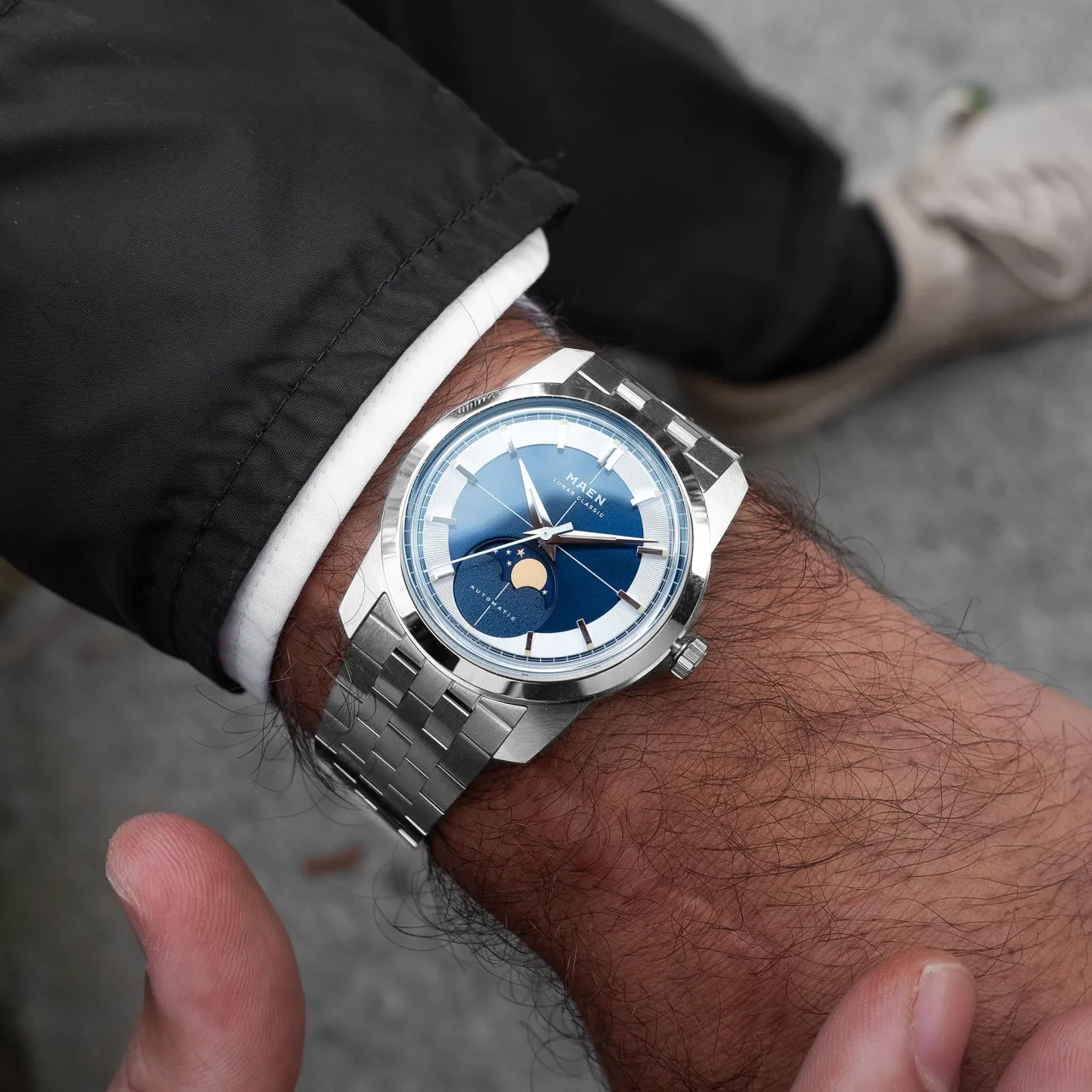 Maen Lunar Classic Midnight Blue Otomatik M712 detay görseli 2