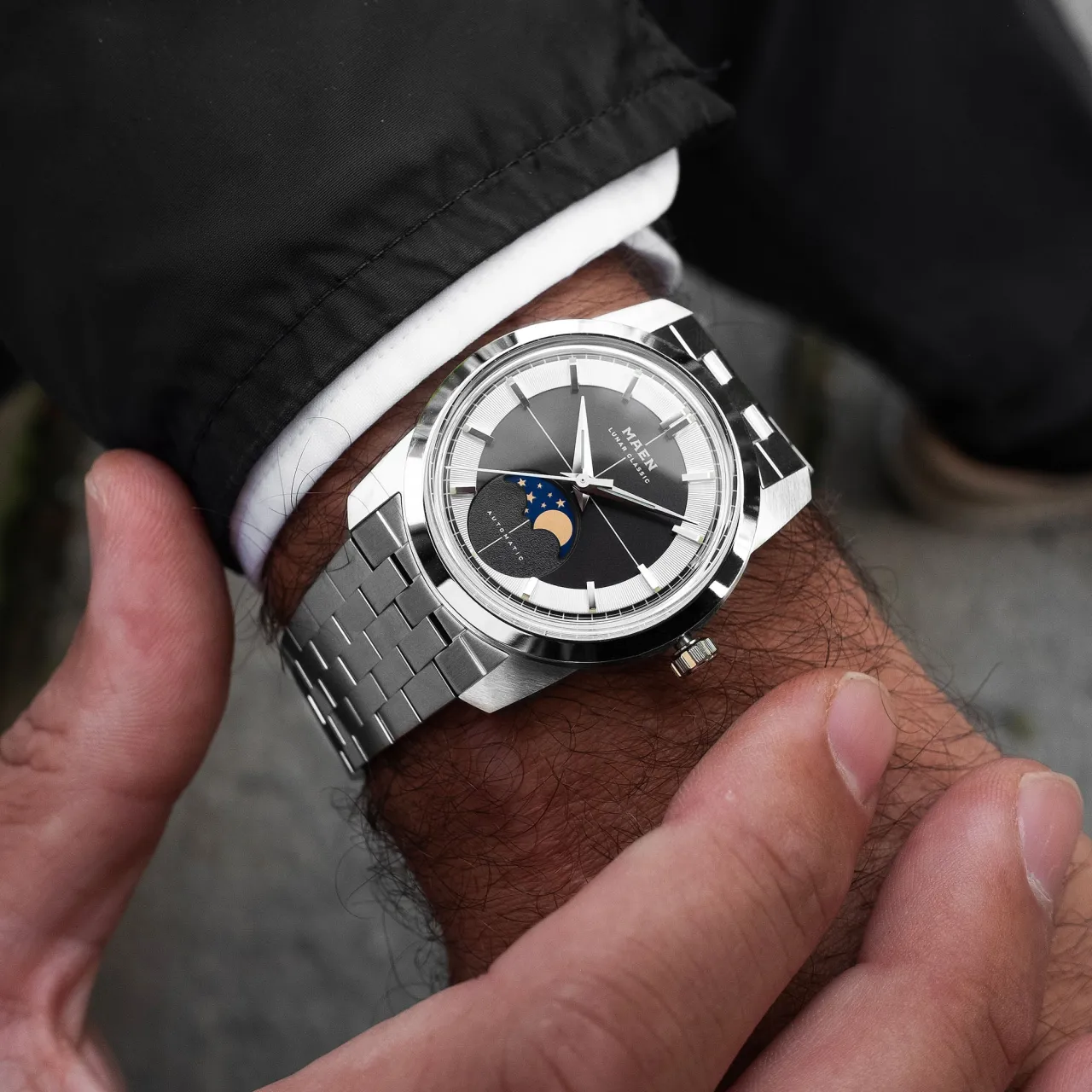 Maen Lunar Classic Otomatik Graphite M714 detay görseli 2