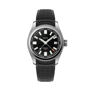 Maen Greenwich 38 GMT Black Enamel MGG01