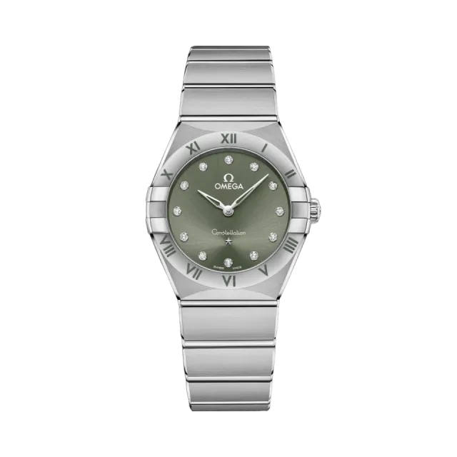 Omega Constellation 28 mm Steel On Steel Green 13110286060001 Görsel 1