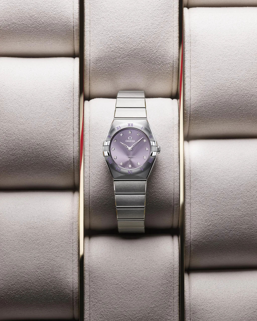 Omega Constellation 28 mm Purple Otomatik 13110286060002 detay görseli 3