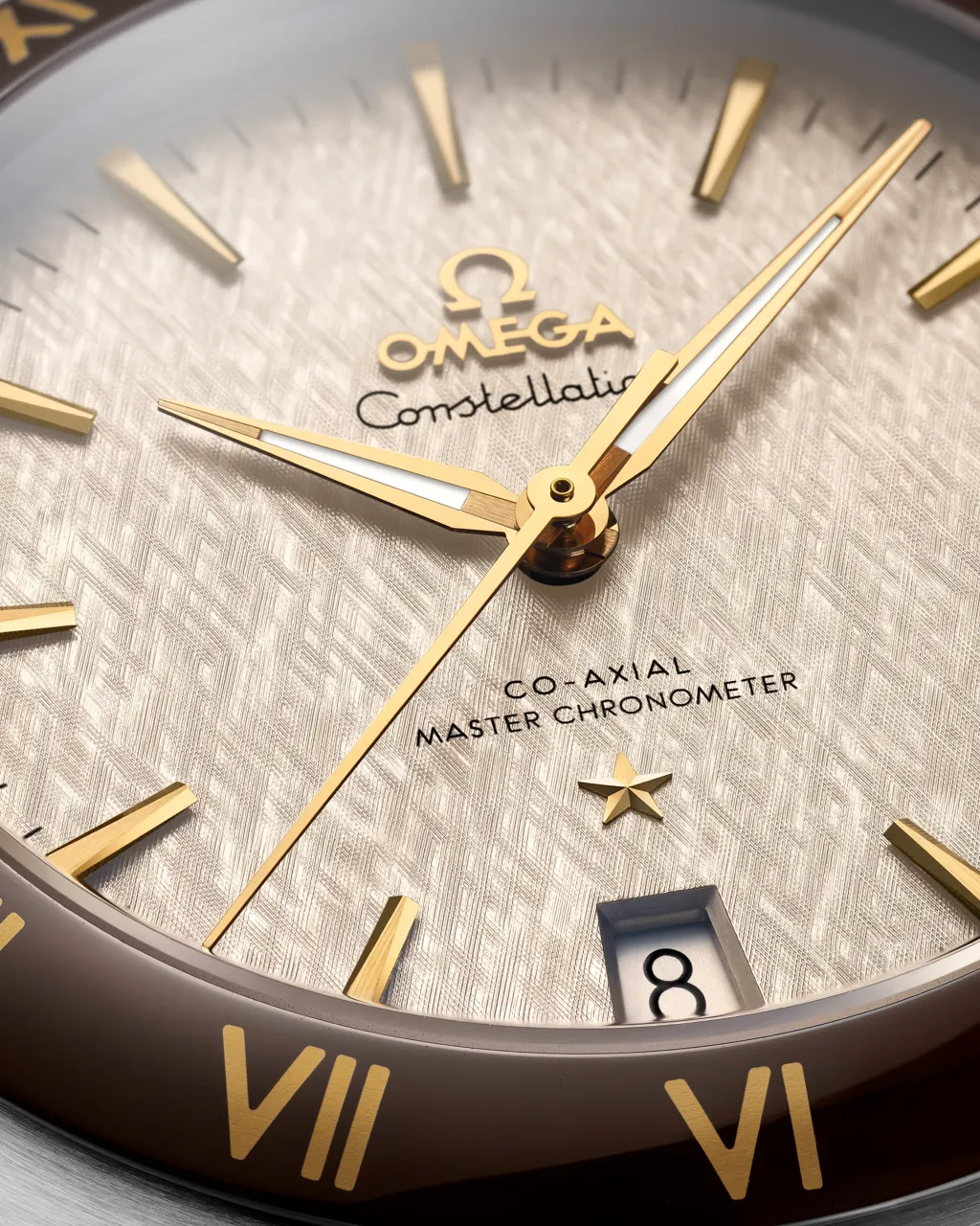 Omega Constellation 41 mm Steel - Yellow Gold On Leather Strap 13123412106002 detay görseli 2