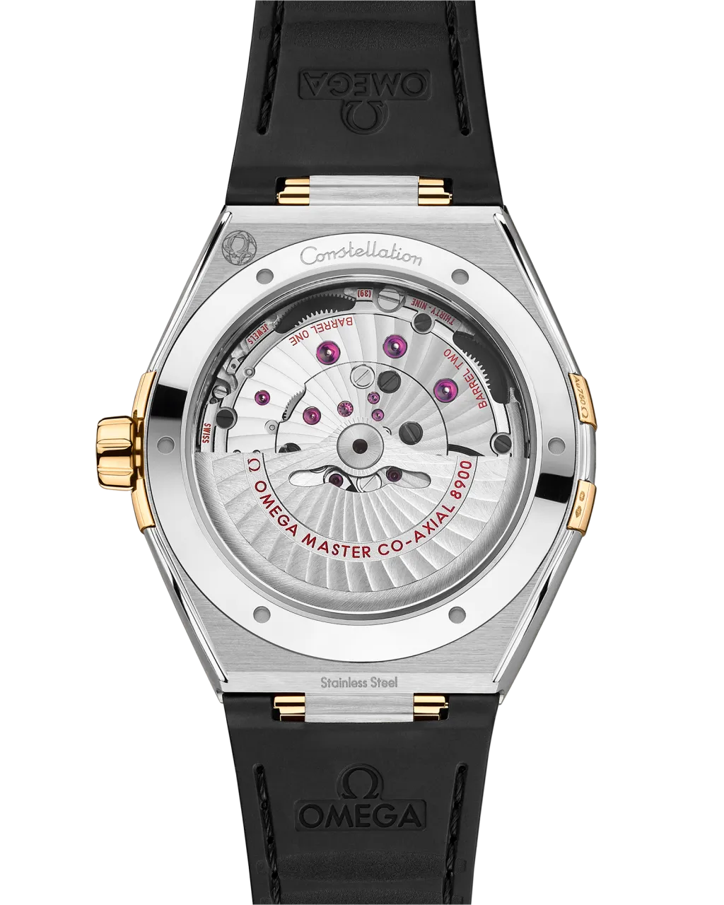 Omega Constellation 41 mm Steel - Yellow Gold on Leather Strap 13123412110001 detay görseli 1