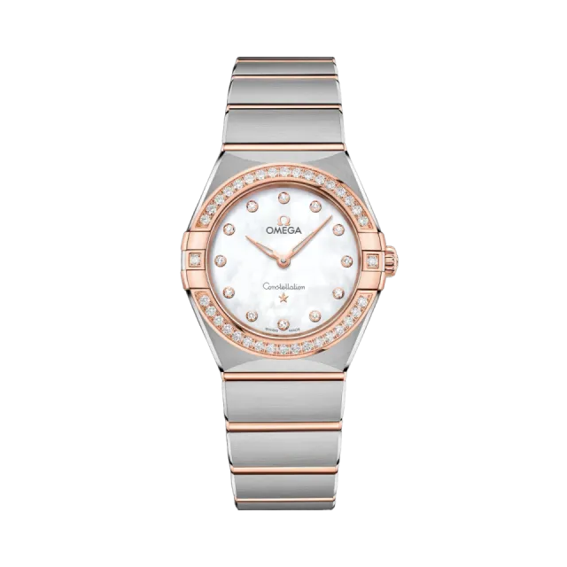 Beğenmek için çift tıkla Omega Constellation 28 mm Sedna Gold on Steel 13125286055001 Görsel 1