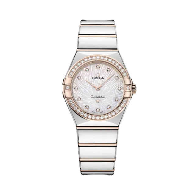 Beğenmek için çift tıkla Omega Constellation 28 mm Sedna Gold on Steel 13125286055003 Görsel 1
