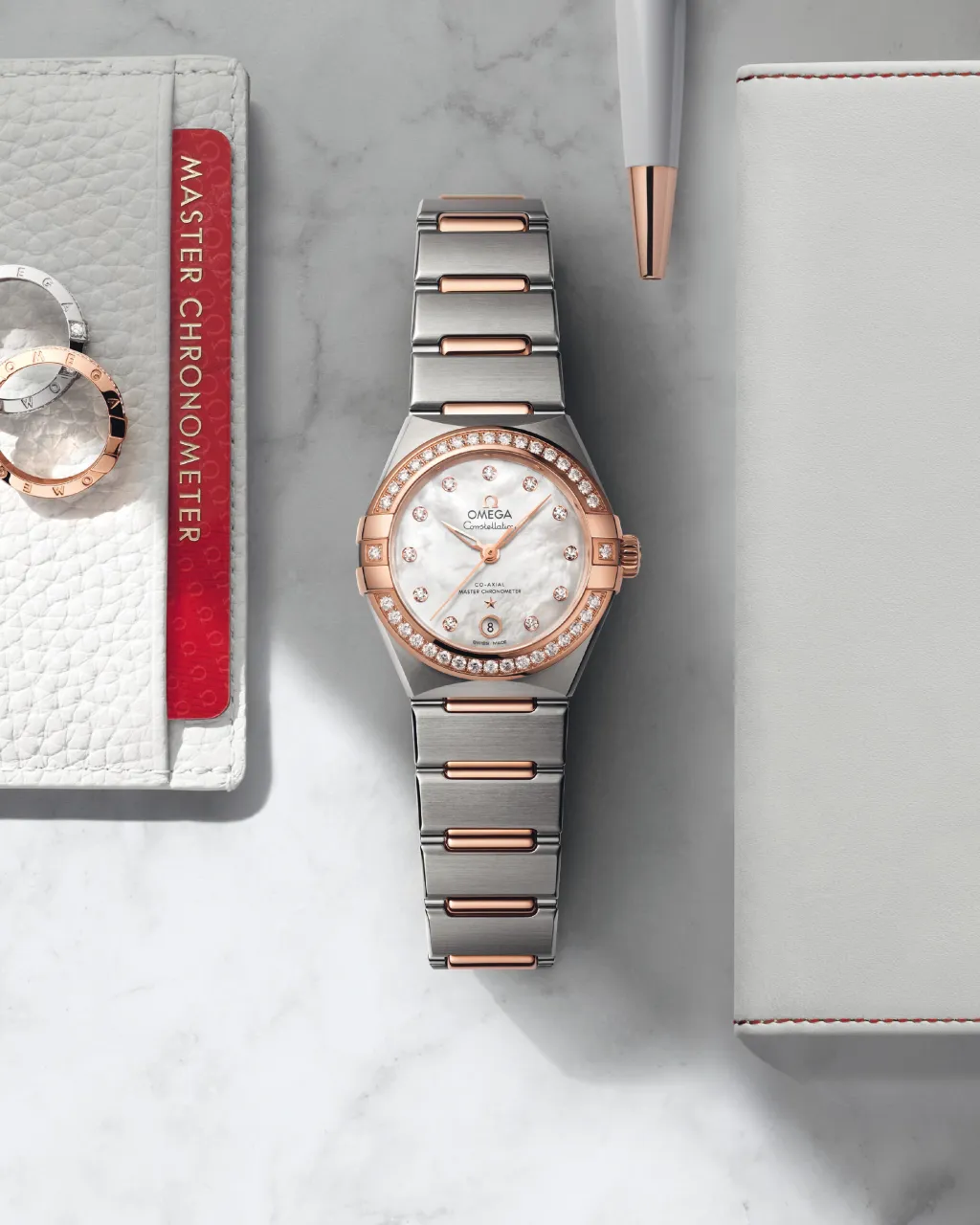 Omega Constellation 29 mm Sedna Gold on Steel 13125292055001 detay görseli 2