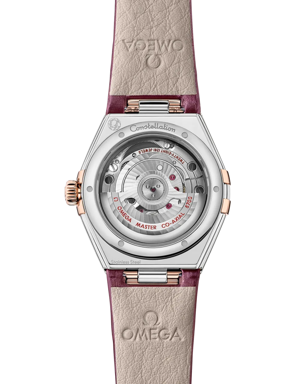 Omega Constellation 29 mm Sedna Gold on Alligator 13128292052001 detay görseli 1