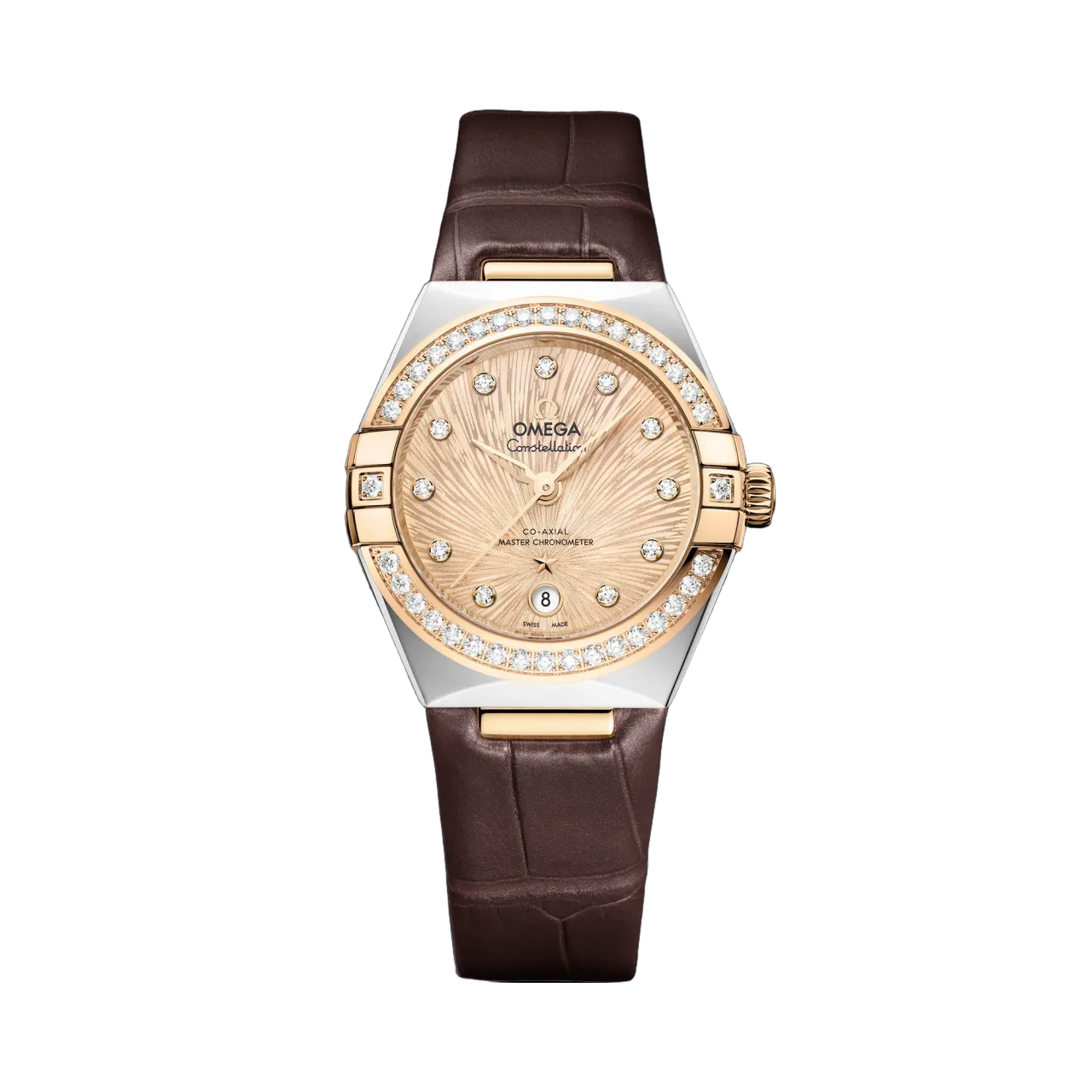 Omega Constellation 29 mm Moonshine™ Gold on Alligator 13128292058001