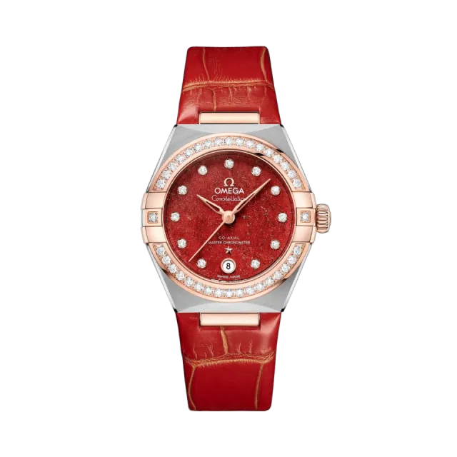 Beğenmek için çift tıkla Omega Constellation Sedna Gold Leather Strap 13128292099002 Görsel 1