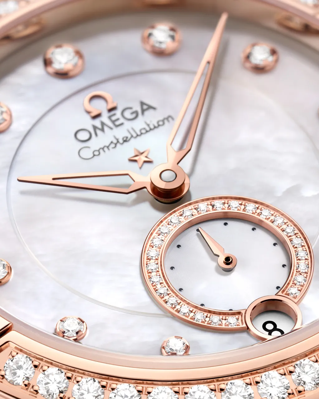 Omega Constellation 34 mm Sedna Gold On Leather Strap 13128342055001 detay görseli 2