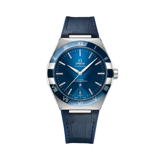 Beğenmek için çift tıkla Omega Constellation 41 mm Steel On Leather Strap 13133412103001 Görsel 1