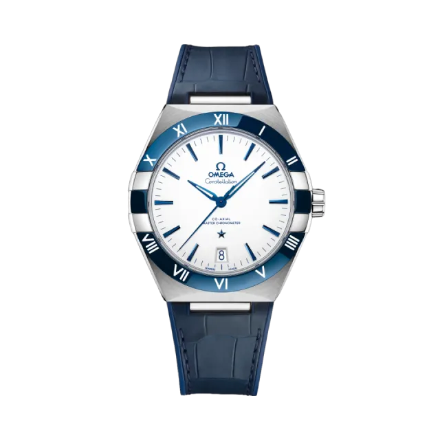 Omega Constellation 41 mm Steel On Leather Strap 13133412104001 Görsel 1
