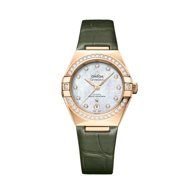 Beğenmek için çift tıkla Omega Constellation Moonshine™ Gold on Alligator 13158292055003 Görsel 1