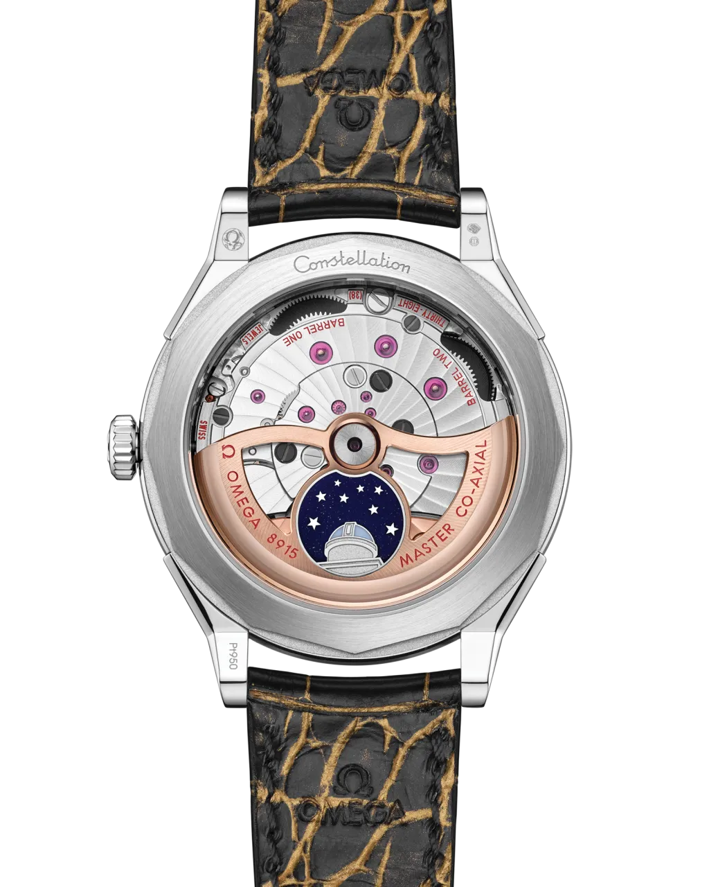 Omega Constellation Observatory Platinum-Gold On Alligator 14093392199001 detay görseli 1
