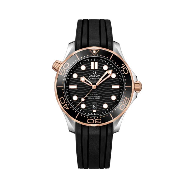Beğenmek için çift tıkla Omega Seamaster Diver 300M Sedna Gold Rubber Strap 21022422001002 Görsel 1