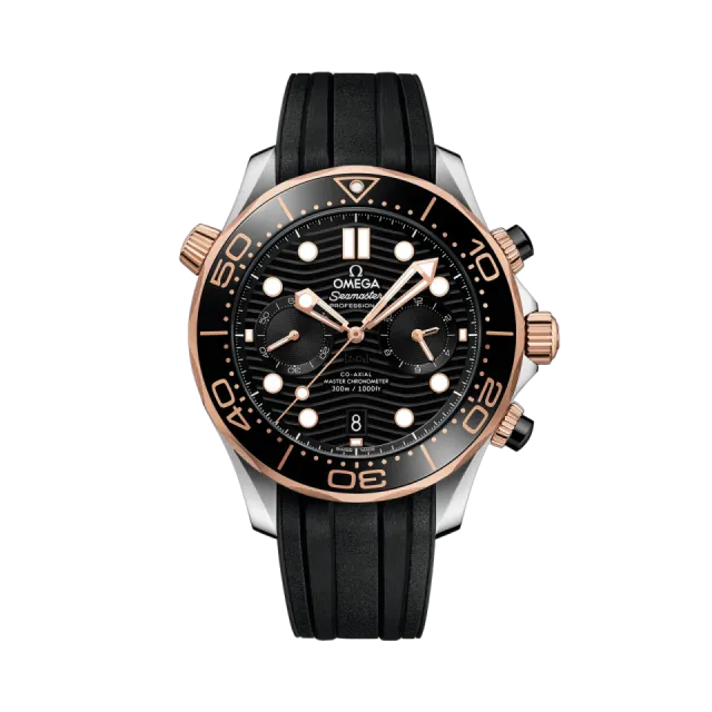 Beğenmek için çift tıkla Omega Seamaster Diver 300M Sedna Gold Rubber Strap 21022445101001 Görsel 1