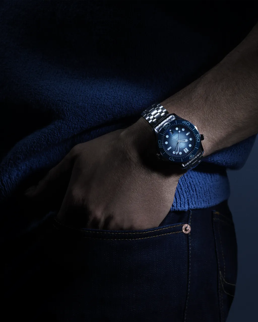 Omega Seamaster Diver 300M Blue Otomatik 21030422003003 detay görseli 3