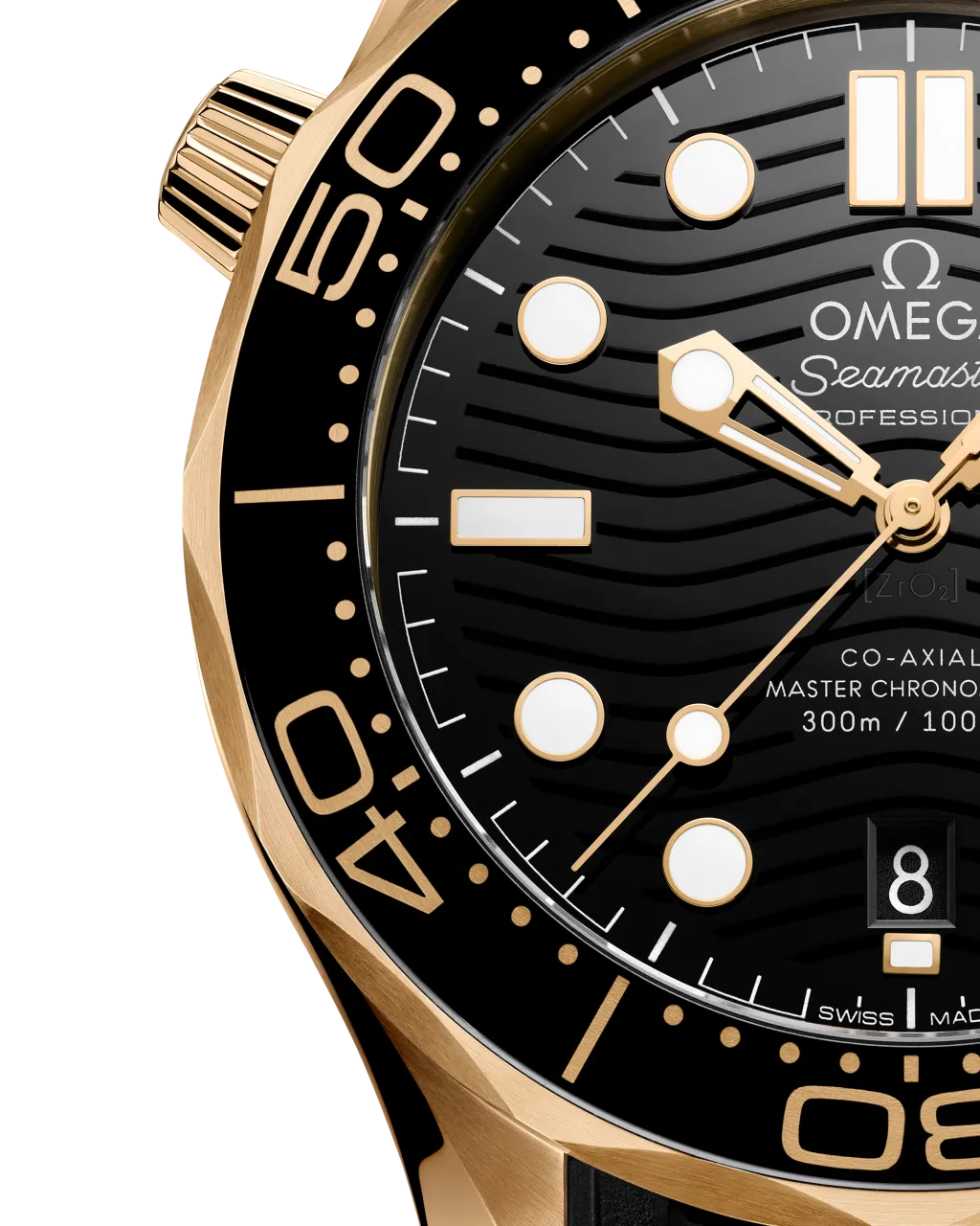 Omega Seamaster Diver 300M Moonshine™ Gold Rubber Strap 21062422001003 detay görseli 2