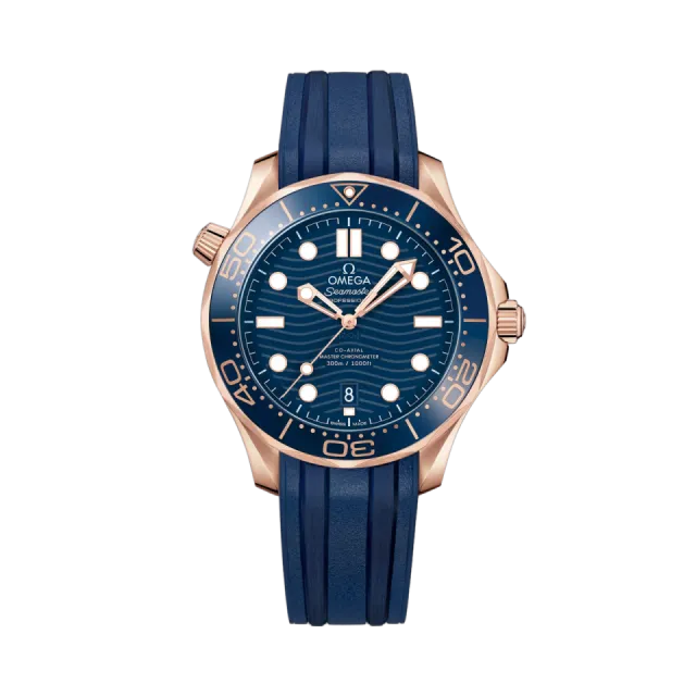 Beğenmek için çift tıkla Omega Seamaster Diver 300M Sedna™ Gold Rubber Strap 21062422003001 Görsel 1