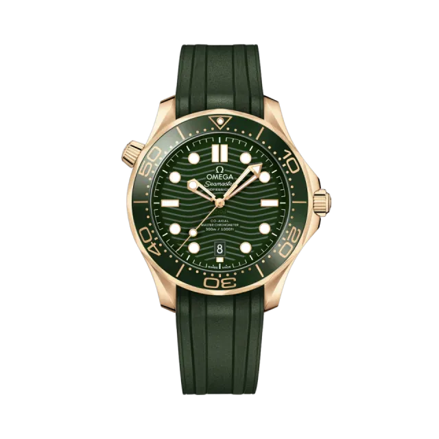 Beğenmek için çift tıkla Omega Seamaster Diver 300M Moonshine™ Gold on Rubber Strap 21062422010001 Görsel 1