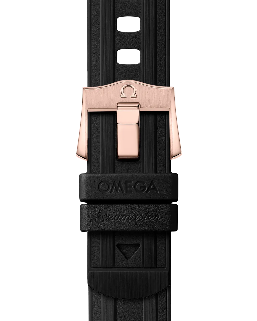 Omega Seamaster Diver 300M Sedna™ Gold Rubber Strap 21062445101001 detay görseli 4