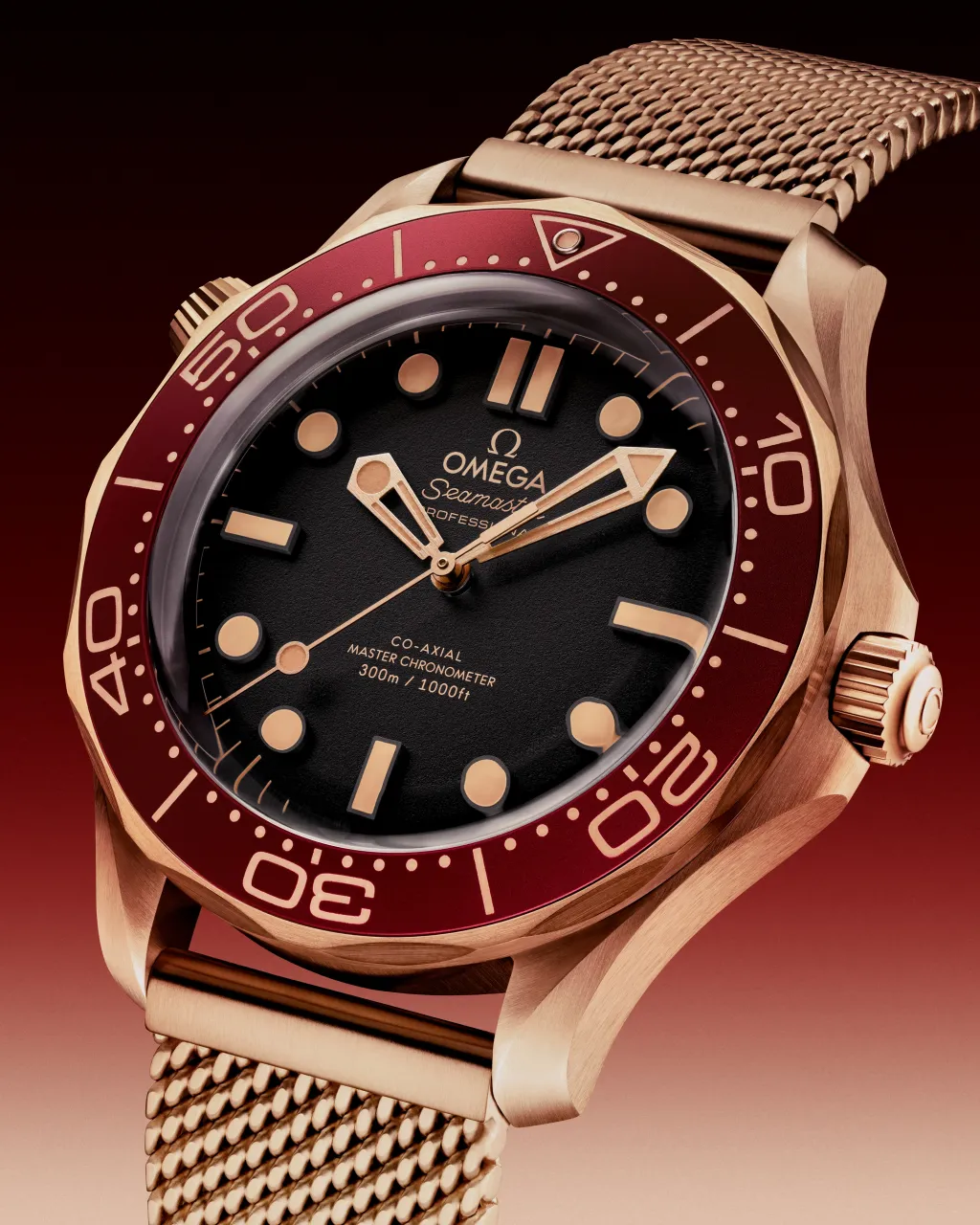 Omega Seamaster Diver 300M Bronze Gold on Bronze Gold 21090422001003 detay görseli 2