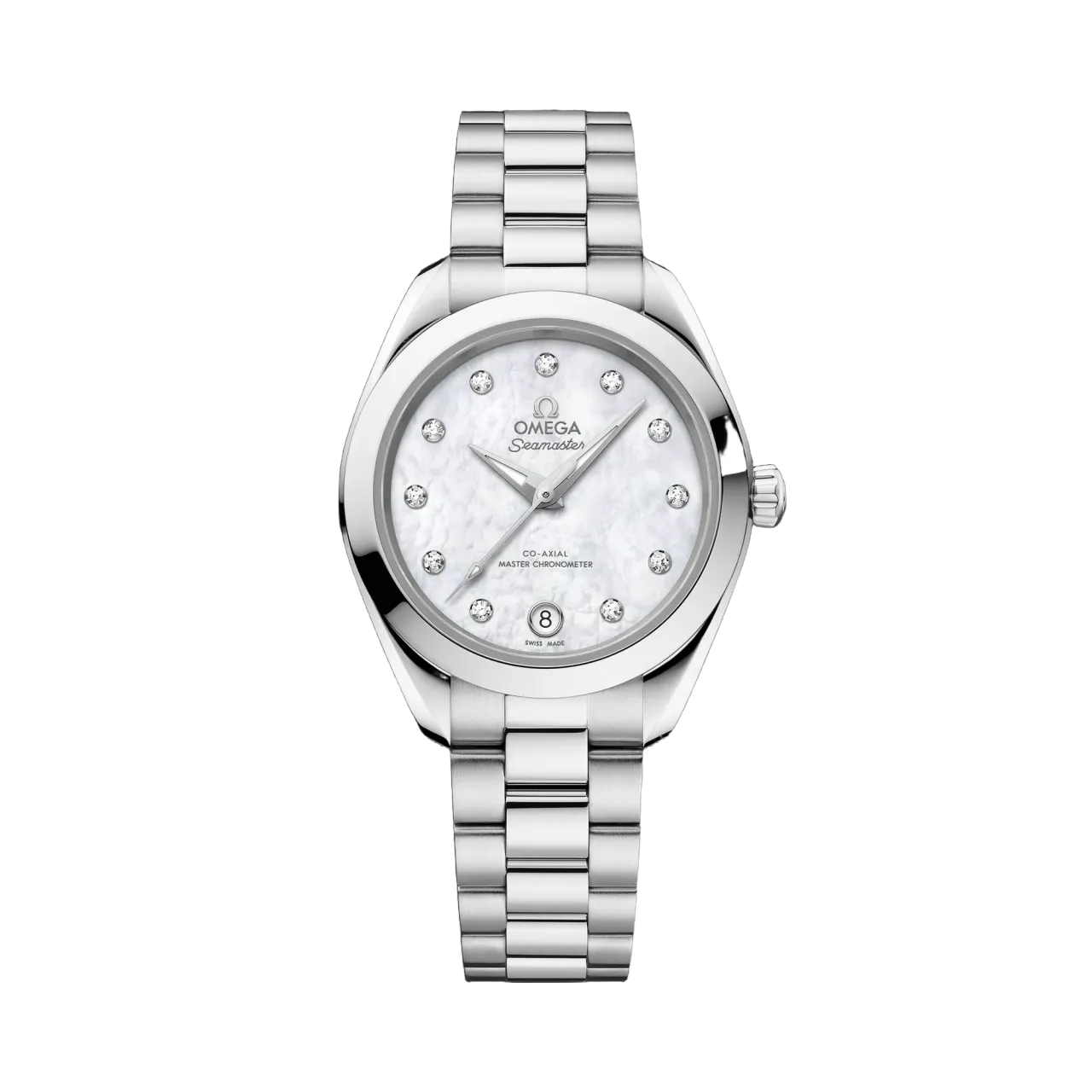 Omega Seamaster Aqua Terra 30 mm White Mother-of-Pearl Otomatik 22010302055001