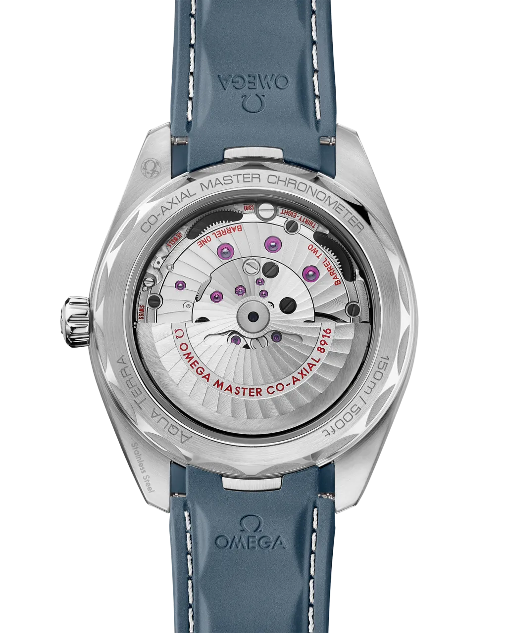 Omega Seamaster Aqua Terra 150M Blue Rubber Strap 22012412103005 detay görseli 1