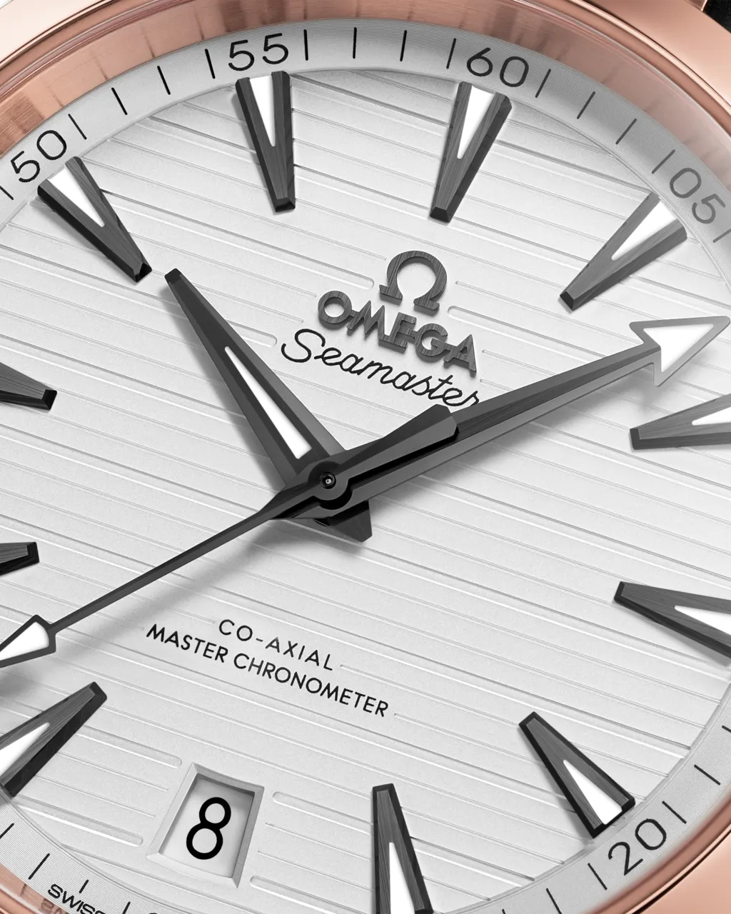 Omega Seamaster Aqua Terra 150M Sedna Gold Rubber Strap 22022412102001 detay görseli 2