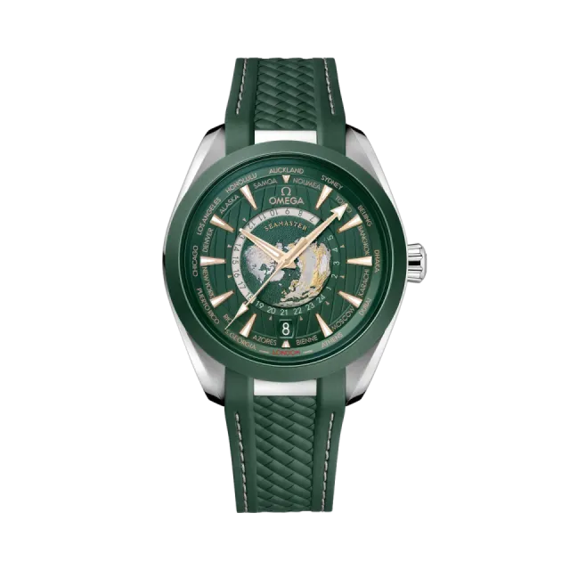 Beğenmek için çift tıkla Omega Seamaster Aqua Terra 150M Green Worldtimer 22032432210001 Görsel 1