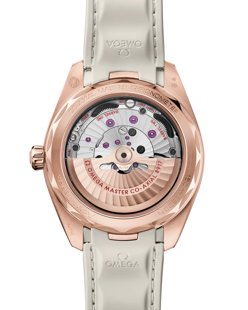 Omega Seamaster Aqua Terra 150M Sedna Gold Rubber Strap 22052412102001 detay görseli 1