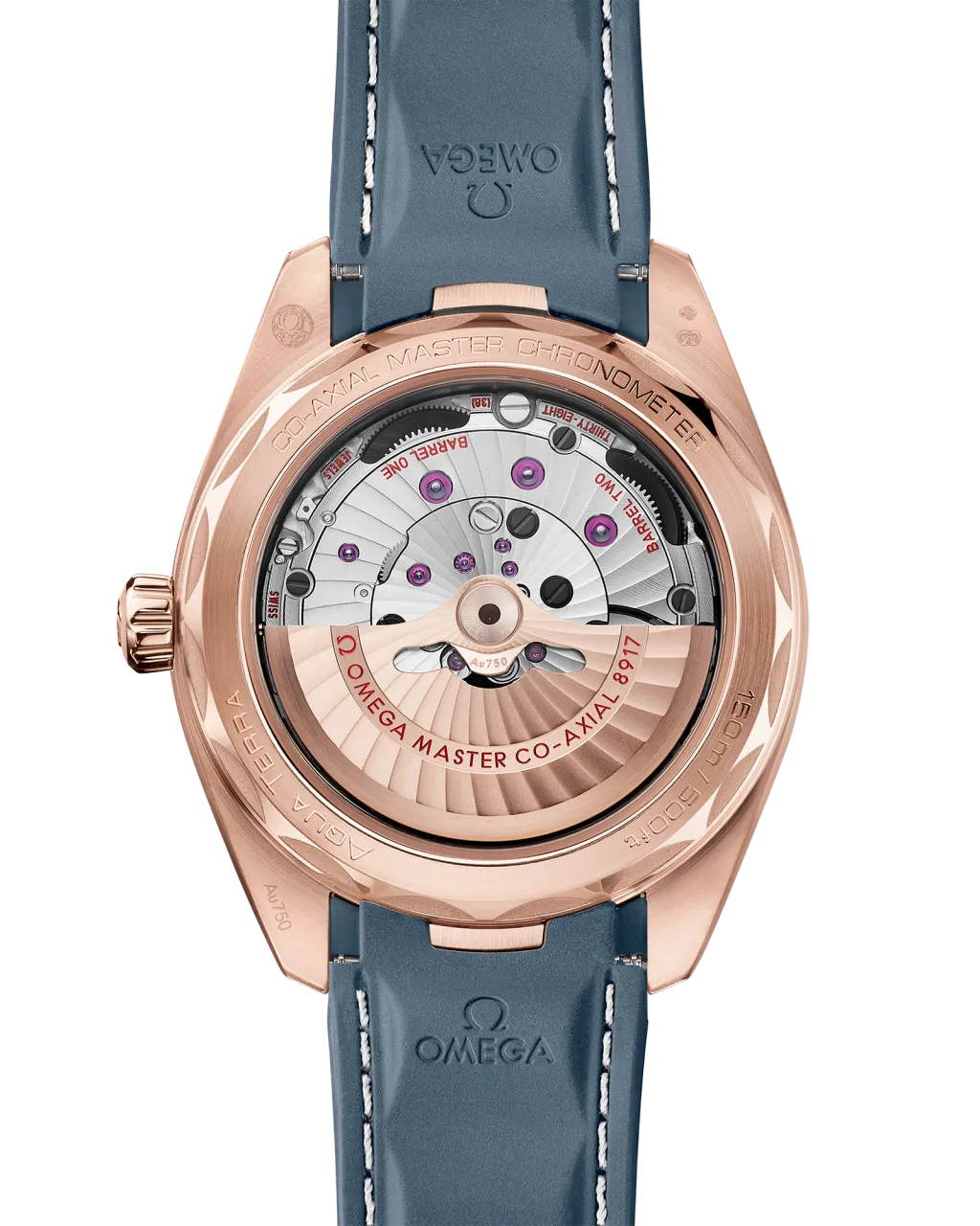 Omega Seamaster Aqua Terra 150M Sedna Gold Rubber Strap 22052412103002 detay görseli 1