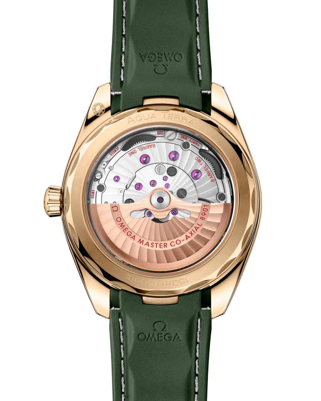 Omega Seamaster Aqua Terra 150M Moonshine™ Gold on Rubber Strap 22052412110001 detay görseli 1