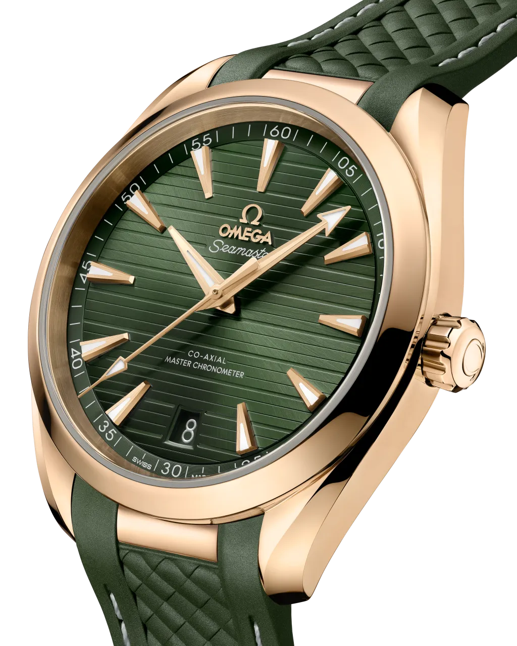 Omega Seamaster Aqua Terra 150M Moonshine™ Gold on Rubber Strap 22052412110001 detay görseli 2