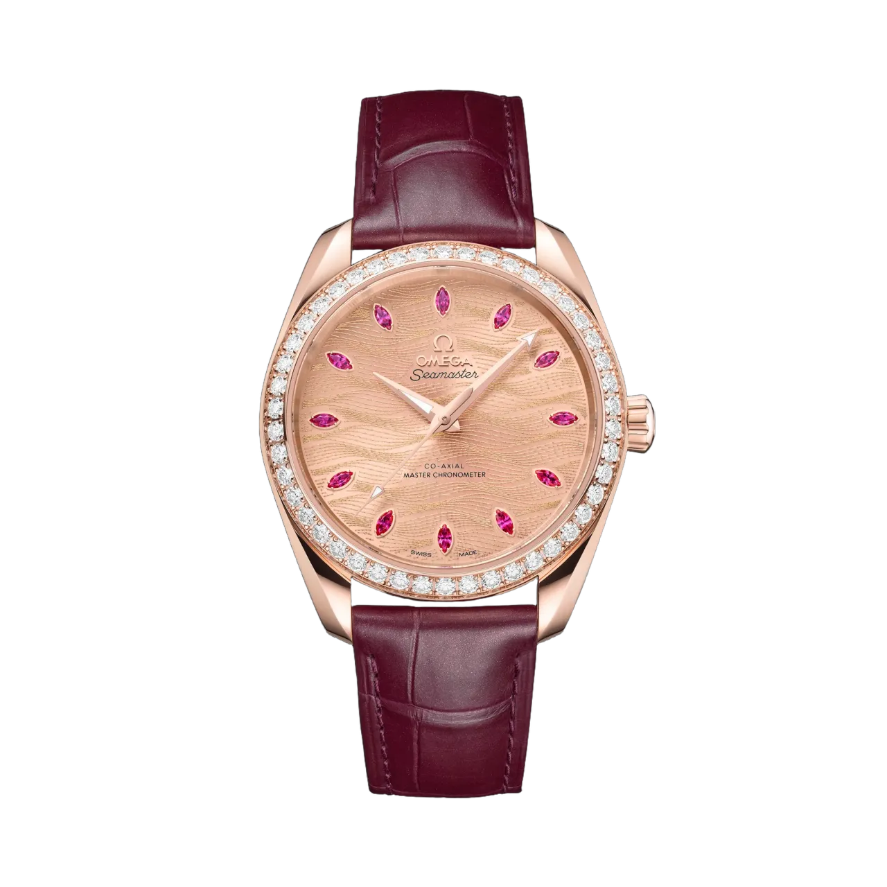 Omega Seamaster Aqua Terra 150M Sedna Gold on Leather Strap 22058382099007