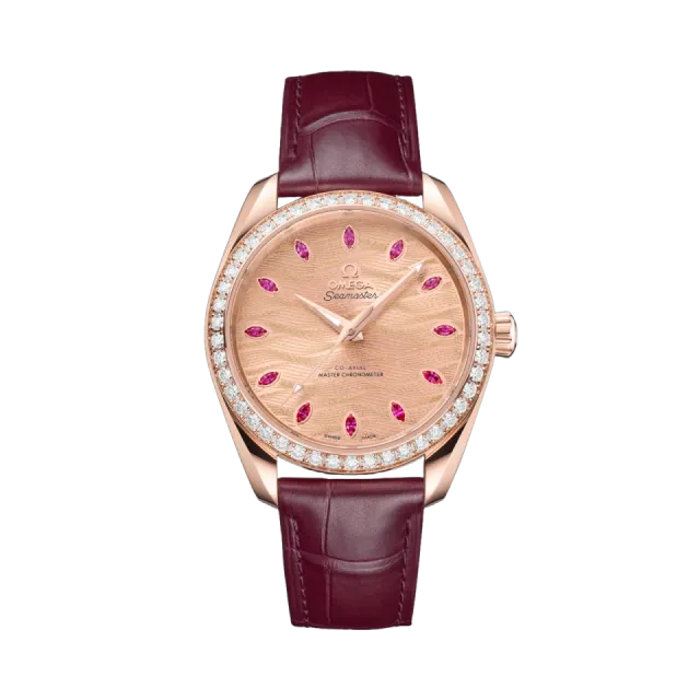 Omega Seamaster Aqua Terra 150M Sedna Gold on Leather Strap 22058382099007 Görsel 1