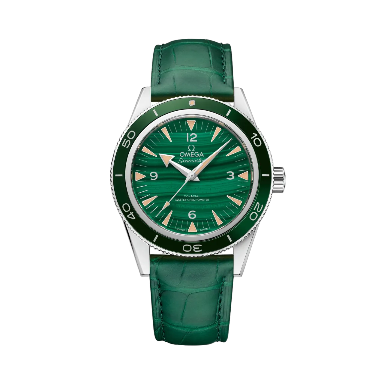 Omega Seamaster 300 Platinum On Leather Strap 23493412199001