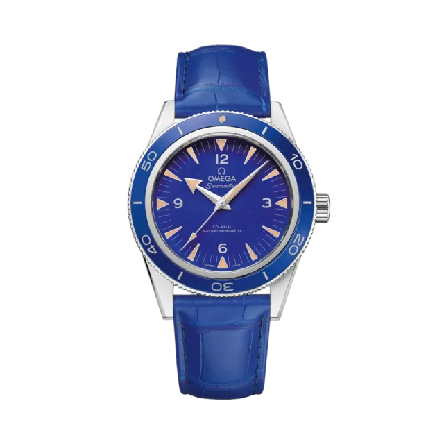 Beğenmek için çift tıkla Omega Seamaster 300 Platinum On Leather Strap 23493412199002 Görsel 1
