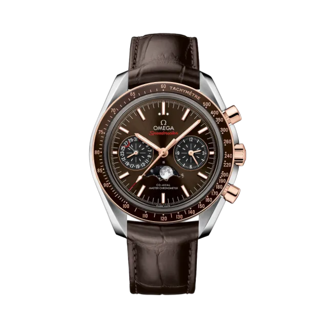 Beğenmek için çift tıkla Omega Speedmaster Moonphase Brown Otomatik 30423445213001 Görsel 1