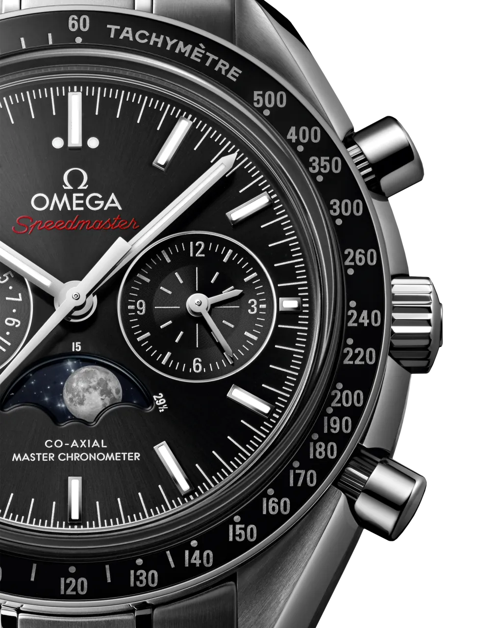 Omega Speedmaster Moonphase Black Otomatik 30430445201001 detay görseli 1